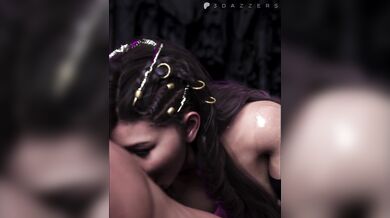 'Sonya Blade's Epic Blowjob Adventure with Mileena from Mortal Kombat 1, Featuring Fleshy Suction Sounds and Trembling Orgasmic Moans'