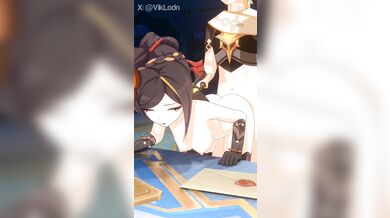 Chiori gets doggy style from VikLodn, with her hot body and wet pussy getting him hard.