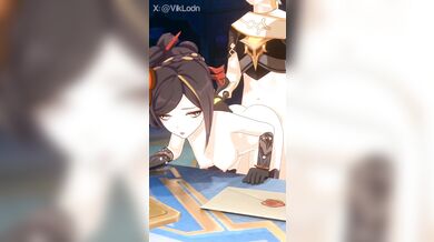 Chiori gets doggy style from VikLodn, with her hot body and wet pussy getting him hard.