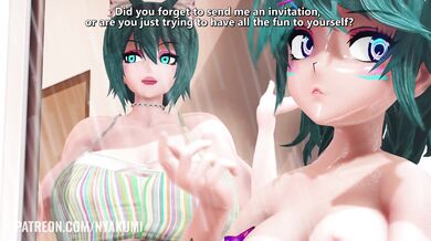 "Shooting my load in the shower with Nyakumi Neko's Futafied body."