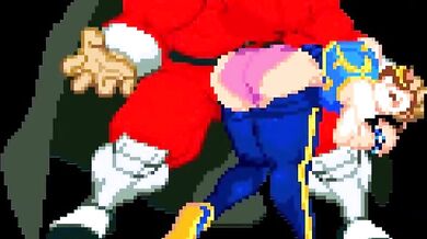 "M. Bison finally gets his hands on Chun Li and punishes her for not being submissive enough."