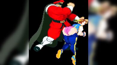"M. Bison finally gets his hands on Chun Li and punishes her for not being submissive enough."