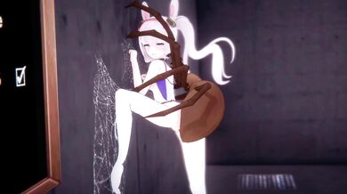 When a sexy young woman sits on the toilet in her bathroom, she is startled by an unexpected visitor.