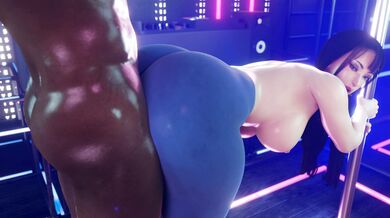 "Mortal Kombat's Chun Li Strips Down in Tight Black Leather and Begins Her First Day of Pole Dancing"