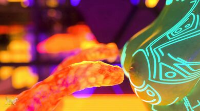 The slutty Star Wars fan lovingly embraces the tentacle monster that has been lusting after her for years.