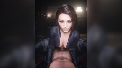 Watch Jill Valentine's sexual adventures on a motorbike, where she is joined by her lover Checkpik for an unforgettable ride.