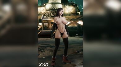 'Final Fantasy VII: Tifa and Cloud's Sexy Night In - Cammy Stretch (Semi Nude)'