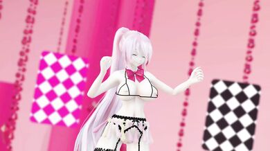 'Unleashing the Rabbit Hole: A Vocaloid Nude Dancing Hentai MMD Video with Red Eyes and Luka's Song'