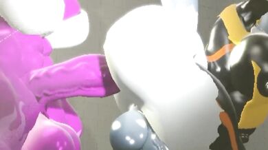 "Rainbow-colored Lesbian Love in a Nude Beach - Amy, Wave and Tangle 3-B"