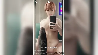 'Kasumi is taking on the Big Challenge with a Dildo [LEGENDADO PT-BR] (Commission)'