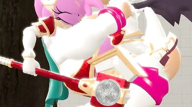 "The Naughty Adventure of Silver Tilver, a Paladin with Amy and Were Rouge"