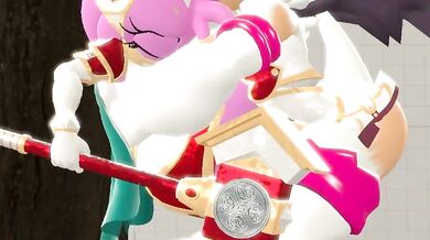 "The Naughty Adventure of Silver Tilver, a Paladin with Amy and Were Rouge"