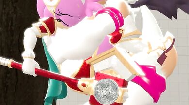 "The Naughty Adventure of Silver Tilver, a Paladin with Amy and Were Rouge"