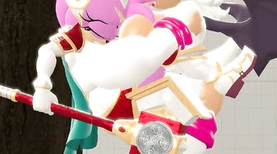 "The Naughty Adventure of Silver Tilver, a Paladin with Amy and Were Rouge"
