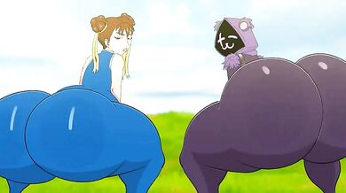 "Ass-Tron: Chun Li and Raven - Team Leader's Fierce Threesome"