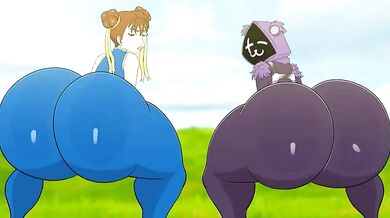 "Ass-Tron: Chun Li and Raven - Team Leader's Fierce Threesome"