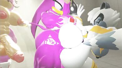 "Watch Amy, Wave and Tangle play with their vibrators in this hot lesbian threesome!"