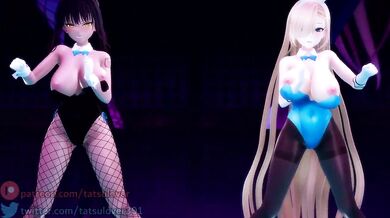"Sexy Moments with Asuna and Karin: The Love 'n' Lust of MMD Models!"