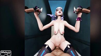 "Wife gets pounded by a giant cock while her husband watches in amazement."