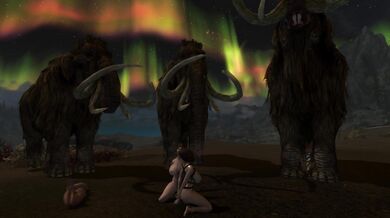 Rewritten as: "The Mega-Appetites of the Mighty Mammoths (vore)"