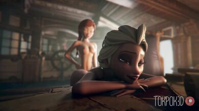 "Anna and Elsa: A 3D Tickle and Bondage Adventure."