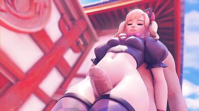 Rewritten as: "Hentai Porn - D.Va's Thigh Job"