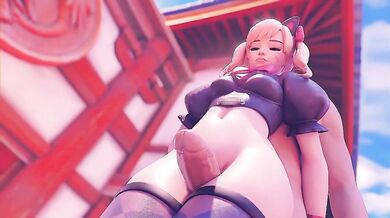 Rewritten as: "Hentai Porn - D.Va's Thigh Job"