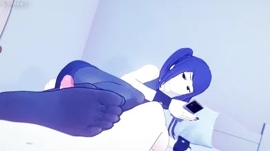 'Creamy Feet, Sweet Satisfaction - A Hentai Adventure with a Blue-Haired Goddess'