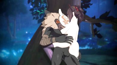 'Chio-ri's naked legs up in the air, calling for a conjuring spell!'