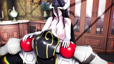 'Sexy MILF with Huge Breasts Gets Fucked by Two Strong Men in the Bedroom'