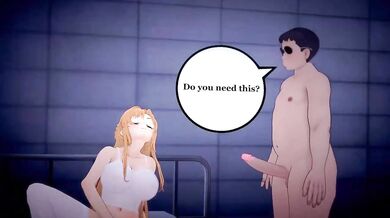 Sword Art Online: IRL Virtual Reality Hentai with Netori and Sword Fighting