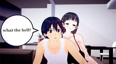 Sword Art Online: IRL Virtual Reality Hentai with Netori and Sword Fighting