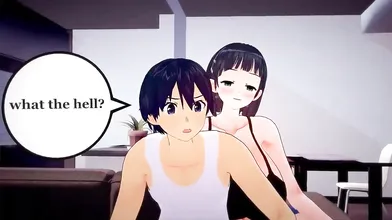 Sword Art Online: IRL Virtual Reality Hentai with Netori and Sword Fighting