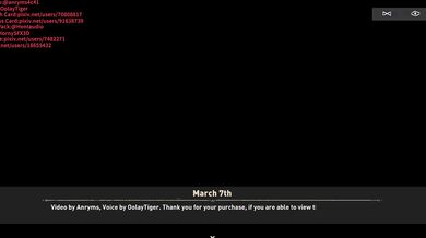 "The March 7th Nymphomaniac"