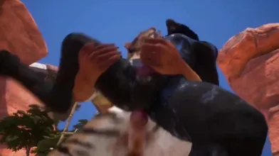 'Beasts in the Wild: Tiger and Wolf Fucking a Minotaur (Sound Version) [Gay-Furry-Cum]'
