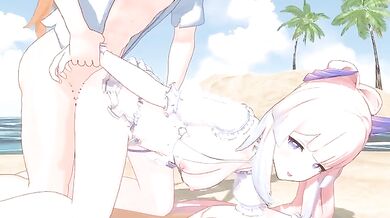 "Dominatrix Kokomi Takes on Two Thirsty Slaves for a Night of Unbridled Pleasure"