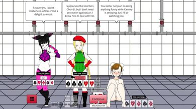 Rewritten as: "Strip Poker Night at the Inventory: Juri Main Char Here"