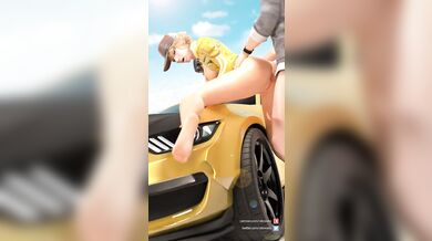 "Sexy Cindy Gets Assfucked on Top of a Shiny Sports Car"