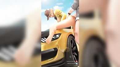 "Sexy Cindy Gets Assfucked on Top of a Shiny Sports Car"