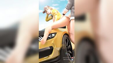 "Sexy Cindy Gets Assfucked on Top of a Shiny Sports Car"