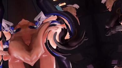 The Lustful Adventures of Bengugu, Genshin and Yelan with Lisa and Eula