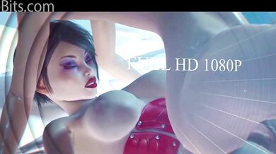 "Feminine Cyborg from the Future Fucks Curvaceous Human in a Futuristic Dildo Sexcapade"