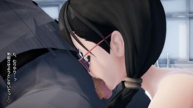 Sexy Boss's Daughter Gets Fucked by Two Servants in the Office