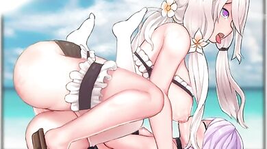 "Beautiful Unicorn and Enchanting Nymph"