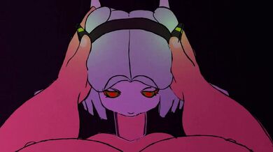 Rebecca is giving a blowjob to an animated character in this sex tape called "Animation Test".