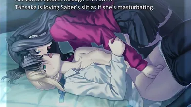Fate/stay night Hentai: Rin and Arturia’s English Decensored Hot Scene