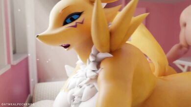"Mega-mon's Mighty Monster Cock Gets Stuffed Into Renamon's Huge Ass, And She Loves It!"