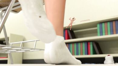 'Gigantic Giantess Crushes and Shrinks Her Favorite B.R.A.T.s in the Classroom with her Feet!'