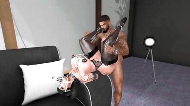 The "Fitness Instructor" gets tied up and used for her own pleasure in a secret room.