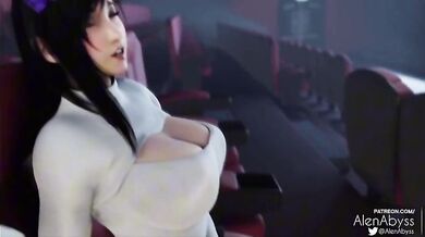 Tifa and Lockhart enter the Abyss, as seen from Tifa's point of view.